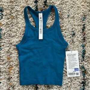 lululemon Hawaiian Blue Swiftly Tech Cropped Racerback Tank Top